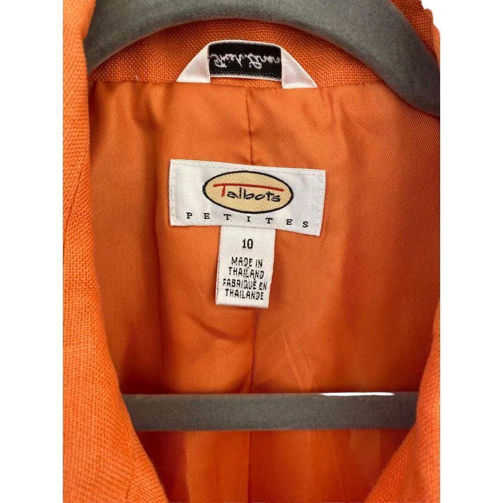 Talbots 10P corral orange blazer - Picture 3 of 4